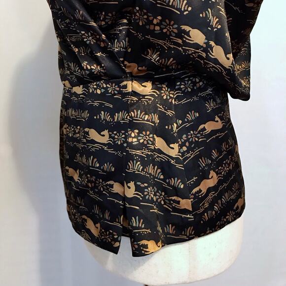 Evan Picone Vintage Wrap Long Sleeves Blouse Women 8 - Picture 5 of 13